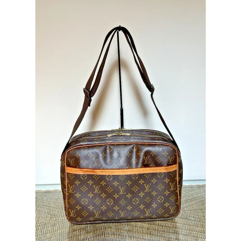 Louis Vuitton Monogram Reporter PM Bag Brown Coated Canvas  SP0054 May 2004